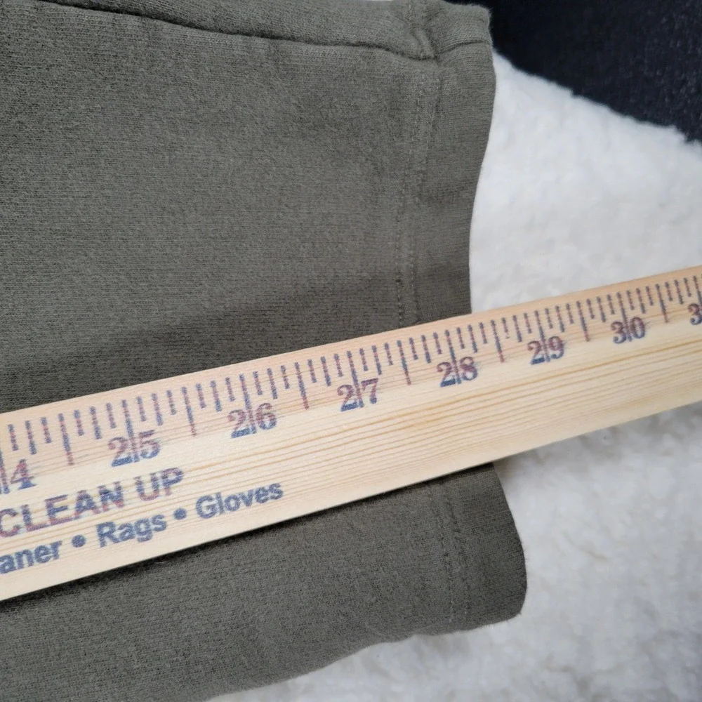 Lands' End Serious Sweats Joggers Womens Size M 10-12 Olive Green Tapered Pants - Picture 4 of 13